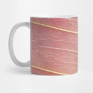 Pink macro leaf print Mug